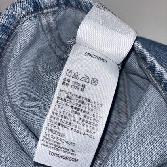 Topshop Moto Skirt Denim Sz 4 Jean Flowy Romantic Sexy Festival Funky Zipper Y2K - Picture 6 of 10